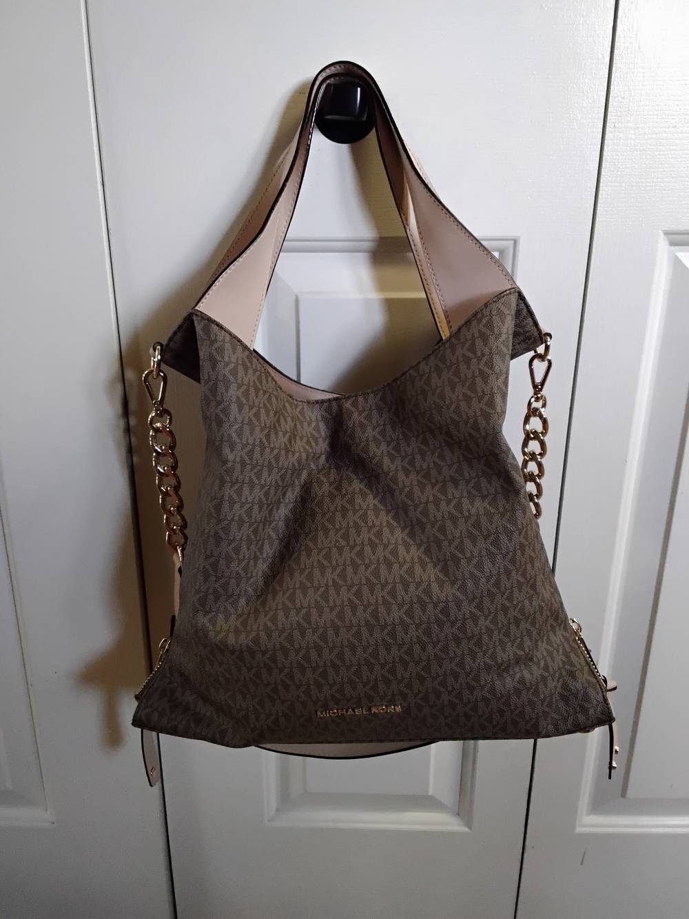 Michael Kors Logo Dome Shoulder Bag, Brown